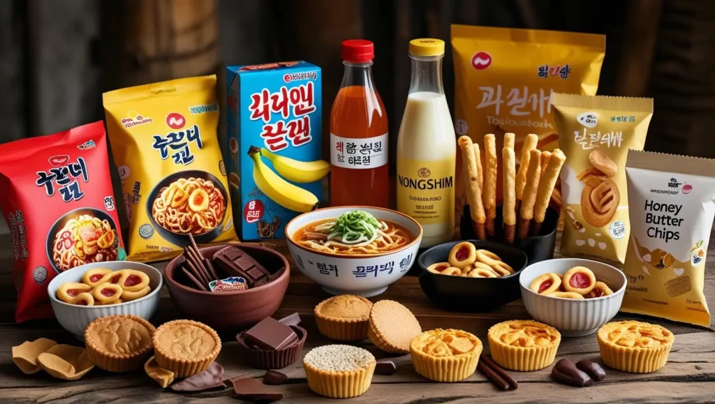 From Samyang fire noodles to Pepero sticks and banana milk, Korean snacks hit different. They’re perfect for binge-watching, gifting, or just spicing up your pantry.Must-Try Bites:Nongshim Kimchi RamenChoco PieHoney Butter ChipsTteokbokki instant cups